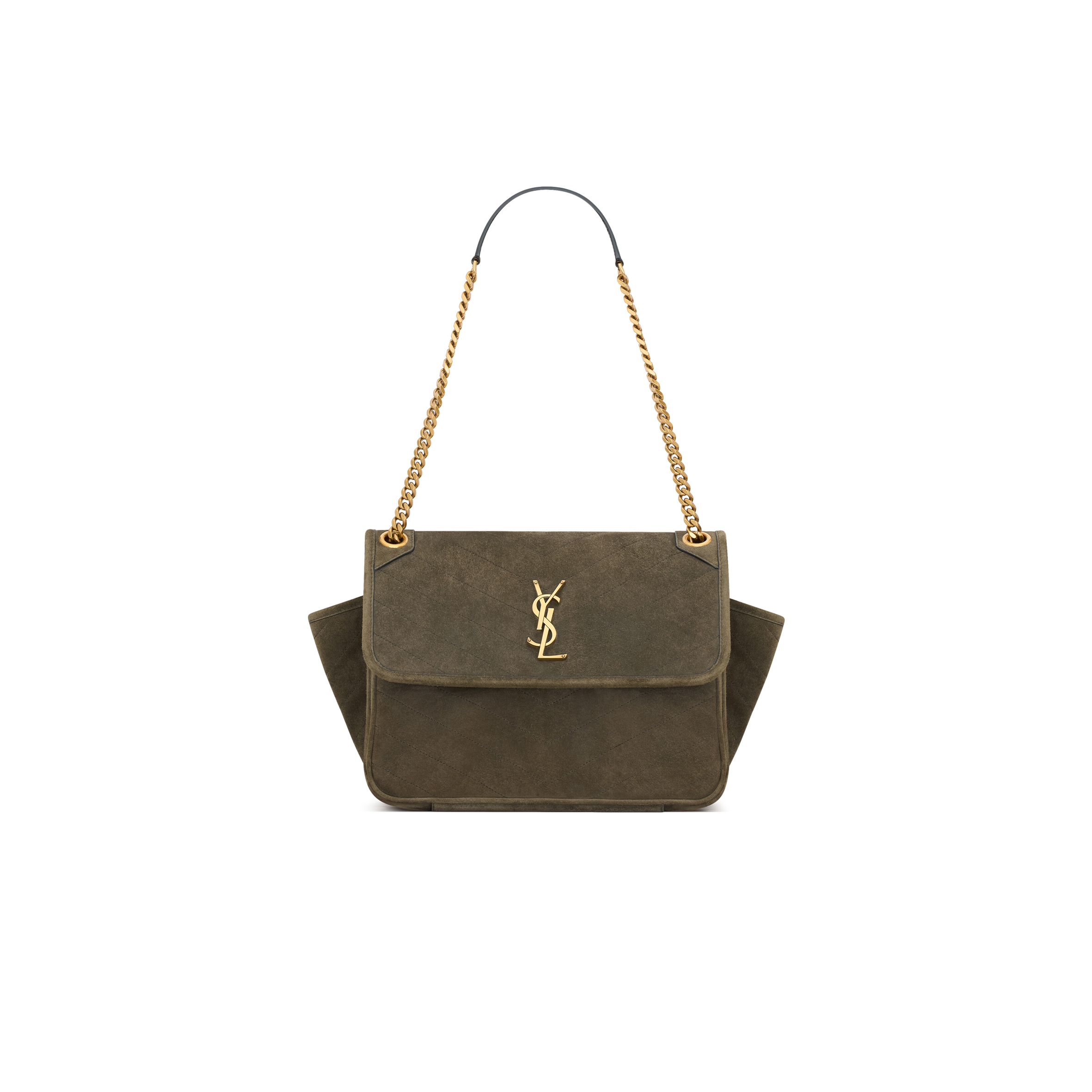 YSL NIKI TRIPOUCH IN SUEDE 8129431U8073212 (28*20.5*13.5cm)